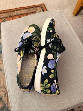 Keds x Rifle Paper Co. Women's Black Floral Sneakers